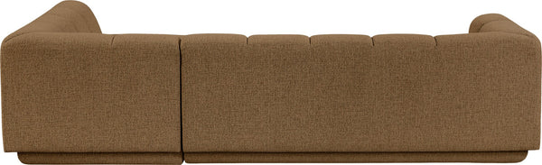 Meridian Furniture Modari Channel Tufted Chenille Modular Sectional for Modern Living Rooms 143Brown-Sec2B