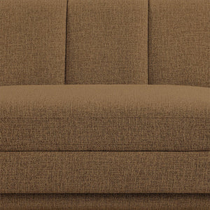 Meridian Furniture Modari Channel Tufted Chenille Modular Sectional for Modern Living Rooms 143Brown-Sec2B