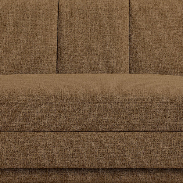 Meridian Furniture Modari Channel Tufted Chenille Modular Sectional Sofa for Contemporary Living Rooms 143Brown-Sec3C