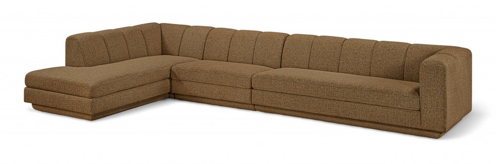 Meridian Furniture Modari Channel Tufted Chenille Modular Sectional for Living Room or Media Lounge 143Brown-Sec3D
