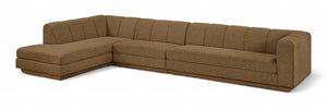 Meridian Furniture Modari Channel Tufted Chenille Modular Sectional for Living Room or Media Lounge 143Brown-Sec3D