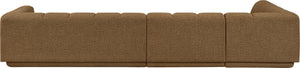 Meridian Furniture Modari Channel Tufted Chenille Modular Sectional for Living Room or Media Lounge 143Brown-Sec3D