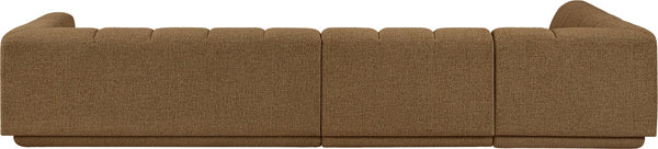 Meridian Furniture Modari Channel Tufted Chenille Modular Sectional for Living Room or Media Lounge 143Brown-Sec3D