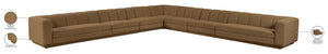 Meridian Furniture Modari Chenille Sectional 7 Piece Modular Sofa with Channel Tufting for Living Room 143Brown-Sec7A