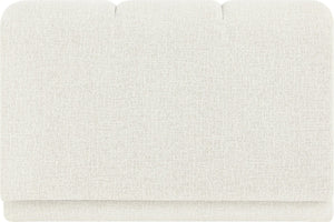 Meridian Furniture Modari Channel Tufted Armless Modular Chair Chenille Upholstered for Modern Living Room Cream 143Cream-Armless