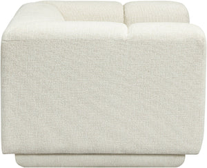 Meridian Furniture Modari Channel Tufted Chenille Accent Chair for Stylish Living Room Comfort and Decor Cream 143Cream-C