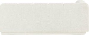 Meridian Furniture Modari Channel Tufted Chenille Modular Left Arm Sofa for Contemporary Living Rooms Cream 143Cream-LAS