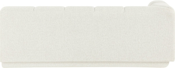 Meridian Furniture Modari Channel Tufted Chenille Modular Left Arm Sofa for Contemporary Living Rooms Cream 143Cream-LAS