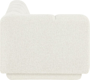 Meridian Furniture Modari Channel Tufted Chenille Modular Left Arm Sofa for Contemporary Living Rooms Cream 143Cream-LAS