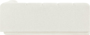 Meridian Furniture Modari Channel Tufted Right Arm Chenille Modular Sofa Piece for Modern Living Rooms Cream 143Cream-RAS