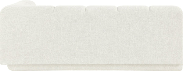 Meridian Furniture Modari Channel Tufted Right Arm Chenille Modular Sofa Piece for Modern Living Rooms Cream 143Cream-RAS