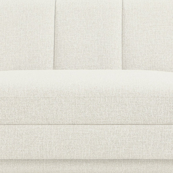 Meridian Furniture Modari Channel Tufted Right Arm Chenille Modular Sofa Piece for Modern Living Rooms Cream 143Cream-RAS