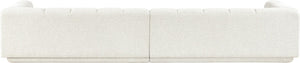 Meridian Furniture Modari Channel Tufted Modular Sofa Chenille Textured Cream Fabric Living Room 143Cream-S2A