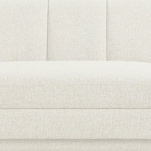 Meridian Furniture Modari Four Piece Modular Sofa with Channel Tufted Back in Chenille Cream Fabric 143Cream-S4A