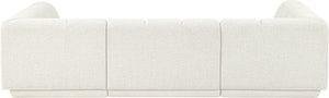 Meridian Furniture Modari Channel Tufted Cream Chenille Modular Sectional for Contemporary Living Rooms 143Cream-Sec3C