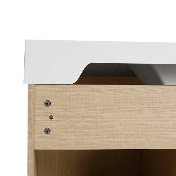 English Elm 48" Freestanding Bathroom Vanity with 3 Soft-Close Doors, Adjustable Shelf, Scratch & Water-Resistant Finish W999P239163