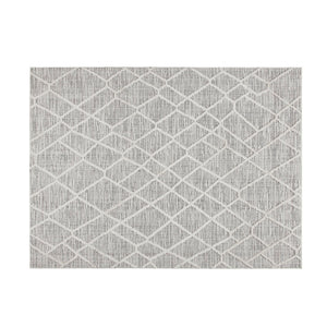 JLA Home Madison Park - Terni Pebble Geo Area Rug — Plush Medium Pile Gray & Cream Machine-Woven with Non-Slip Backing MP35-7185