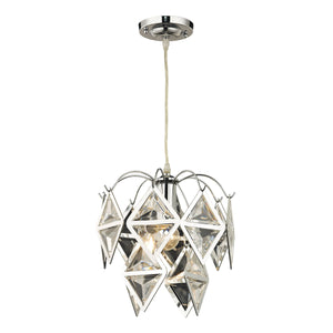 Showtime 12'' Wide 1-Light Mini Pendant - Clear and Chrome 144-037 Elk Home