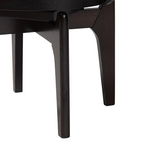 Baxton Studio Baxton Studio Delacruz Swivel Dining Chair - Modern Faux Leather Accent Chair for Dining & Kitchen BBT5547-Tan/Black-Armchair-DC