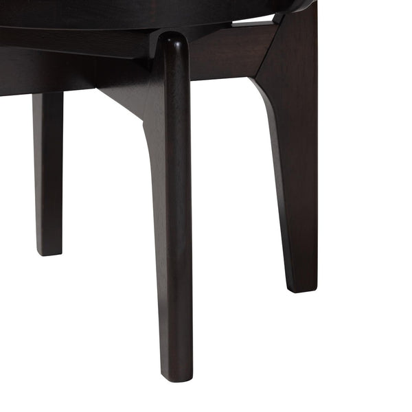 Baxton Studio Baxton Studio Delacruz Swivel Dining Chair - Modern Faux Leather Accent Chair for Dining & Kitchen BBT5547-Tan/Black-Armchair-DC