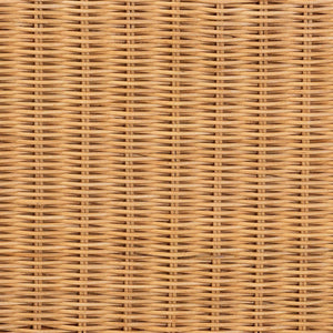 Baxton Studio bali Maritza Scalloped Natural Rattan Bed Frame – Handwoven Wicker with Elegant Braided Design, Boho Style King Maritza-Wood/Light Honey-King