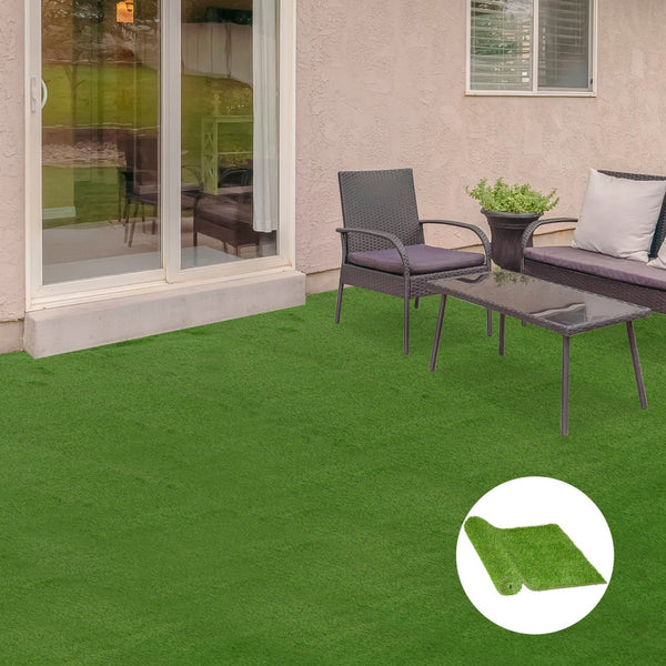 English Elm Outsunny 10' X 3' Artificial Turf - Lush Green Look, Uv-Protected, Drainage Holes & Soft Comfort! W2225P217961-GIGA