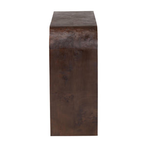 Baxton Studio bali Revelle Modern Burl Wood Console Table in Dark Walnut - Stunning Waterfall Design for Home Decor SVN-14-Dark Walnut-Console Table