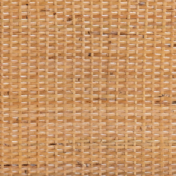 Baxton Studio bali Noreen Peacock Fan Rattan Cabinet - Handcrafted Boho Coastal Hutch with Woven Doors & Shelves Noreen-Light Honey Rattan-Shelf