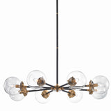 Boudreaux 36'' Wide 8-Light Chandelier - Matte Black with Antique Gold 14433/8 Elk Lighting