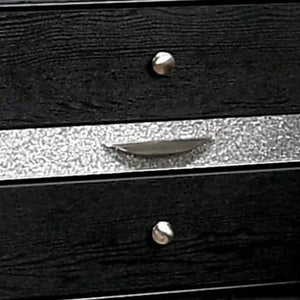 English Elm Nightstand Pearl White Lacquer with Textured Drawers and Clear Acrylic Legs Glam Bedroom B056P416809