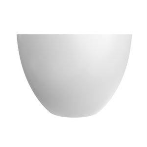 English Elm 63 Inch Stone Resin Freestanding Bathtub Oval Matte White Seamless Soaking Basin W1613P427471
