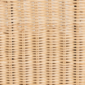 Baxton Studio bali Bali Rotem Natural Rattan Ottoman - Handwoven Accent Coffee Table with Cushion for Stylish Living Spaces Small Rotem-Small-Natural/Rattan-Cushion-Ottoman