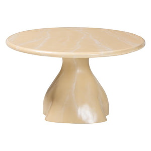 Baxton Studio bali Aponi Marbled Resin Coffee Table - Sculptural Modern Centerpiece for Contemporary Living Spaces Cream Aponi-Cream Marbled Resin-CT