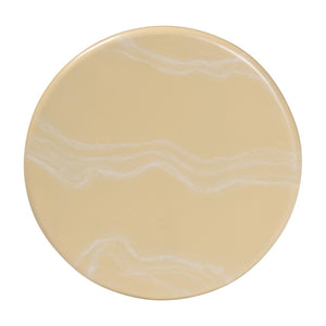 Baxton Studio bali Aponi Marbled Resin End Table - Sculptural Modern Accent Furniture for Stylish Living Spaces Cream Aponi-Cream Marbled Resin-ET