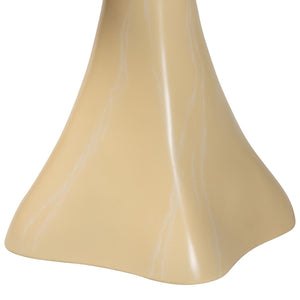 Baxton Studio bali Aponi Marbled Resin End Table - Sculptural Modern Accent Furniture for Stylish Living Spaces Cream Aponi-Cream Marbled Resin-ET