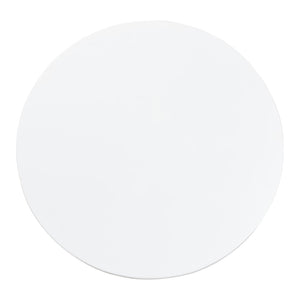 Baxton Studio bali Parvana Round Coffee Table - Modern Fluted Pedestal Base, Durable White Resin Accent Piece Parvana-White Resin-CT