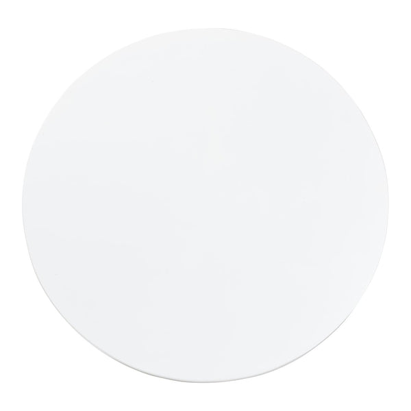 Baxton Studio bali Parvana Round Coffee Table - Modern Fluted Pedestal Base, Durable White Resin Accent Piece Parvana-White Resin-CT