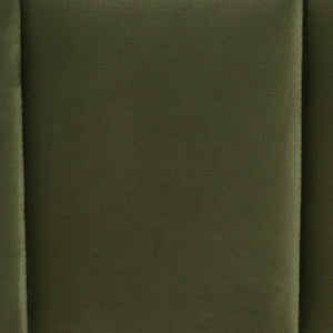 Baxton Studio Baxton Studio Granger Velvet Bed - Modern Low Profile Frame with Channel Tufted Headboard, Queen Size BBT61347-Moss Green Velvet/Wenge-Queen