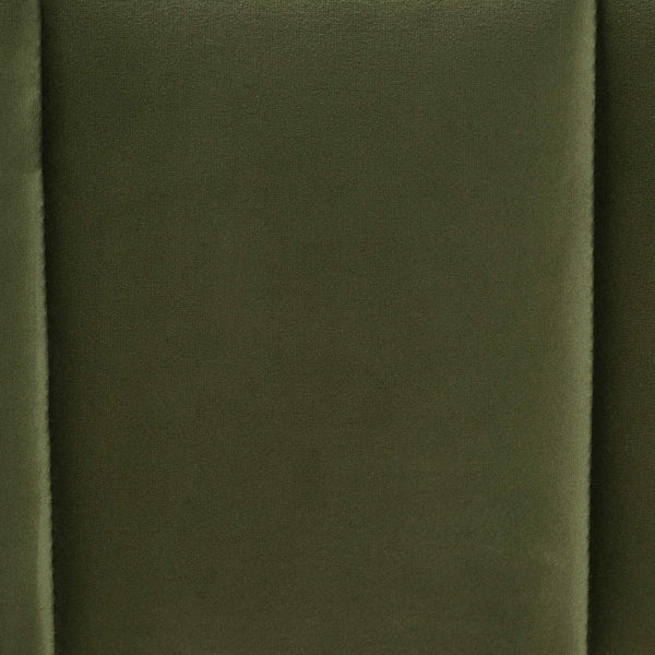 Baxton Studio Baxton Studio Granger Velvet Bed - Modern Low Profile Frame with Channel Tufted Headboard, Queen Size BBT61347-Moss Green Velvet/Wenge-Queen