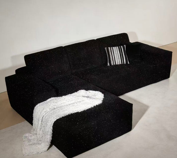 English Elm Boneless Cloud Sectional Sofa Deep Seat Chenille Modular L Shaped Living Room Couch W3955S00014