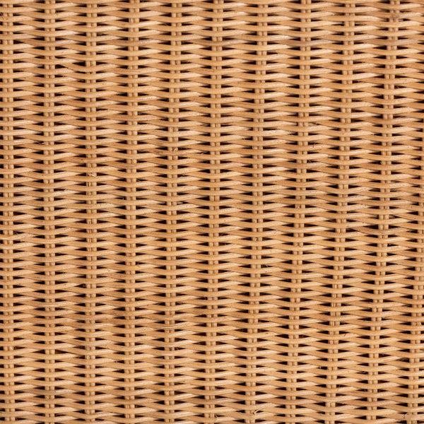 Baxton Studio Bali Palm Scalloped Rattan Coffee Table - Handcrafted Wicker Accent Table For Chic Coastal Living Light Honey Natural Rattan,Plywood(Underneath Tabletop),Metal(Internal Frame） Palm-light Honey Rattan-rectangular-coffee Table