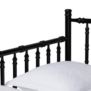 Baxton Studio Baxton Studio Marisela Expandable Daybed - Twin to King Versatile Wood Frame with Elegant Spindle Design MG0246-4-Black-Twin to King-Daybed