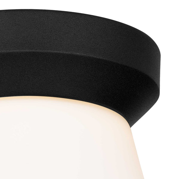 English Elm 7 Inch Led Flush Mount Ceiling Light with Etched Glass Diffuser for Modern Interiors B370P399114