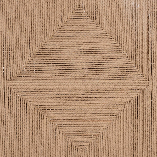 Baxton Studio bali Prita Handcrafted Woven Paper Loom Bench with Mahogany Frame – Stylish Accent for Any Space White BNCH-1-WH Wood/BR Loom-Bench