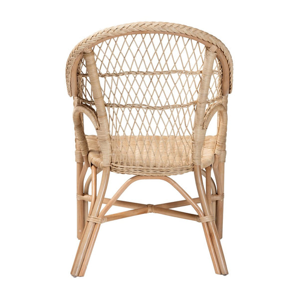 Baxton Studio bali Zaira Modern Bohemian Rattan Arm Chair - Handcrafted Comfort with Unique Artisan Detail Zaira-Version2-Rattan-AC