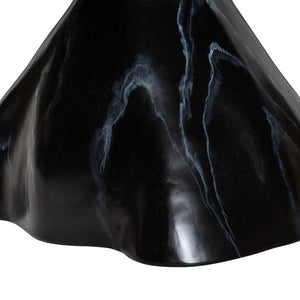 Baxton Studio bali Aponi Marbled Resin Coffee Table - Sculptural Modern Centerpiece for Contemporary Living Spaces Black Aponi-Black Marbled Resin-CT