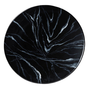 Baxton Studio bali Aponi Marbled Resin Coffee Table - Sculptural Modern Centerpiece for Contemporary Living Spaces Black Aponi-Black Marbled Resin-CT