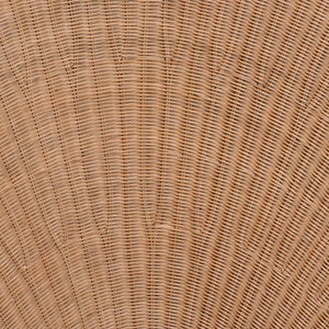 Baxton Studio bali Callias Natural Rattan Scalloped Headboard – Handcrafted Coastal Boho Design for Queen Beds WS152 Scalloped Natural Rattan-Queen-HB