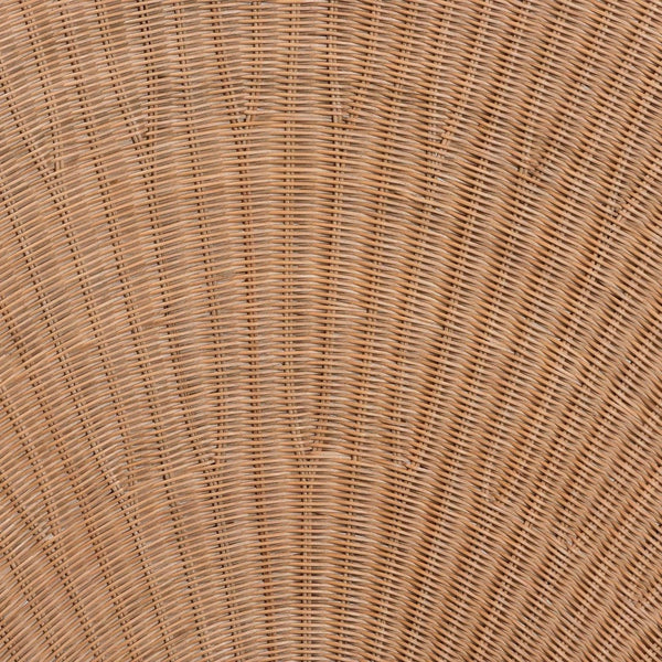 Baxton Studio bali Callias Natural Rattan Scalloped Headboard – Handcrafted Coastal Boho Design for Queen Beds WS152 Scalloped Natural Rattan-Queen-HB