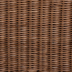 Baxton Studio bali Natural Rattan Armchair - Handwoven Boho Chair with Plush Cushions & Scalloped Skirt Design Detta-Peanut Brown-Rattan-Lounge-Cushion-AC